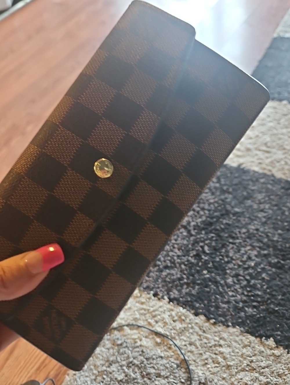 Brown Checkered Men's Wallet